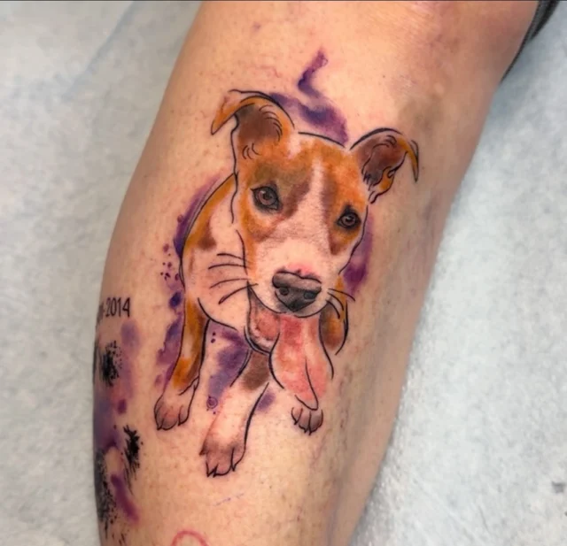 Cutest puppy memorial 🥰 -  @kristylynnetattoos⁠
⁠